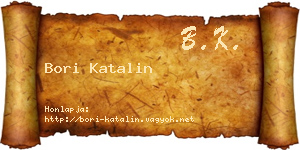 Bori Katalin névjegykártya