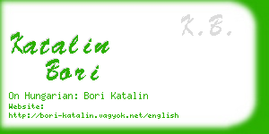 katalin bori business card